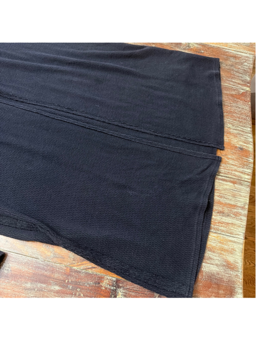 We The Free Black Waffle Knit Mock Neck Long Sweater High Front Slit S Lagenlook - Picture 4 of 10